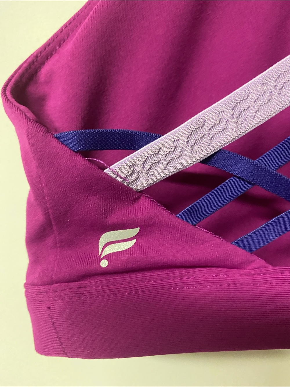 Fabletics Kessler Medium Impact Raspberry Racerback Sports Bralette - Picture 5 of 8